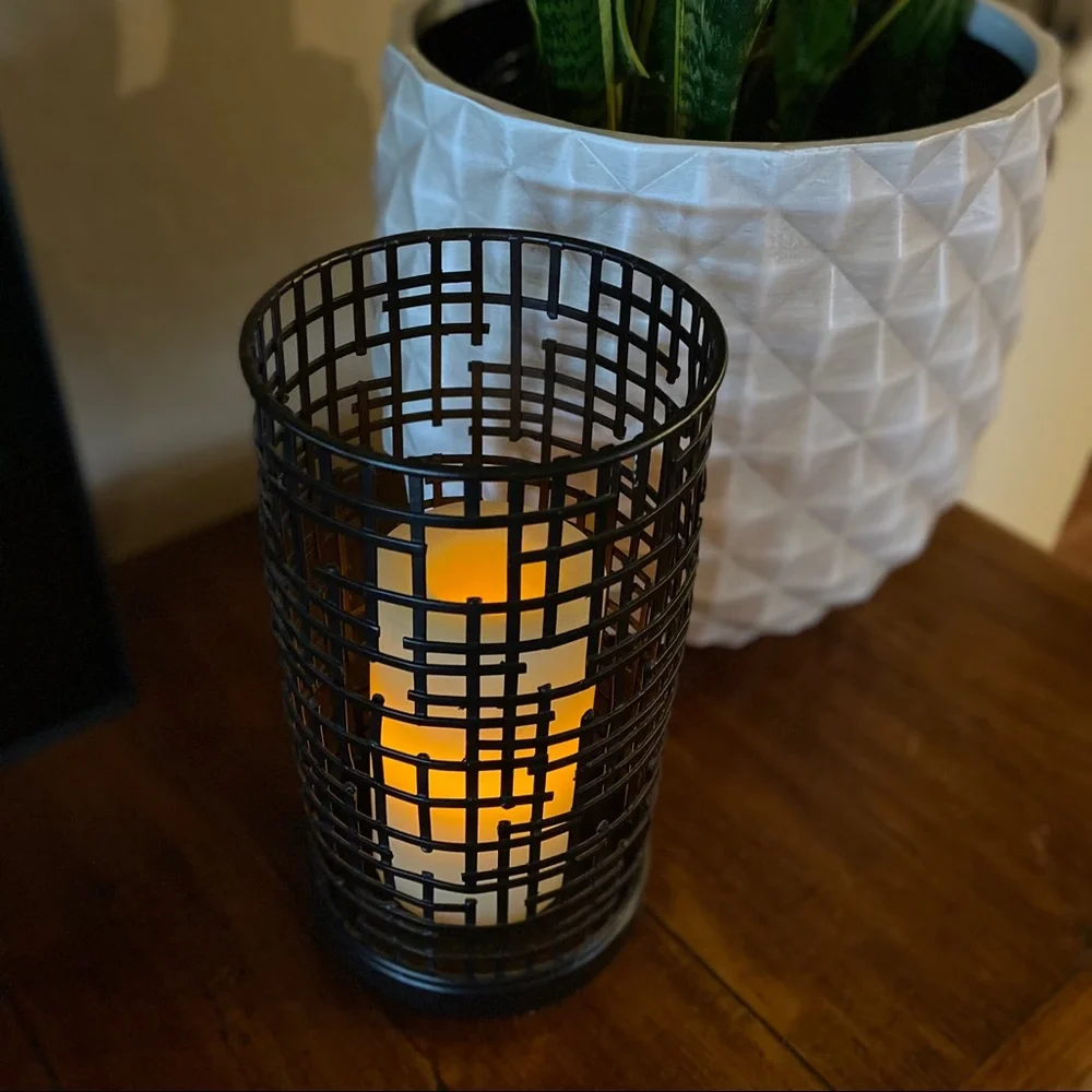 Metal Candle Holder Boho Anthropologie Vibe Industrial